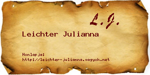 Leichter Julianna névjegykártya